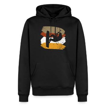 cadeau cerf-volant kitesurf - Sweat à capuche Premium bio Homme - noir - Devant - Nico (187cm)