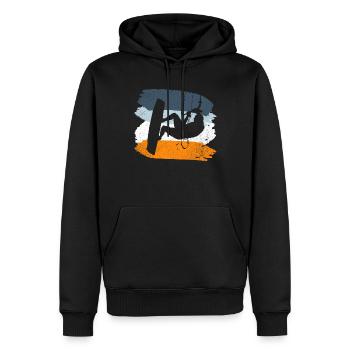 kitesurf kitesurf - Sweat à capuche Premium bio Homme - noir - Devant - Nico (187cm)