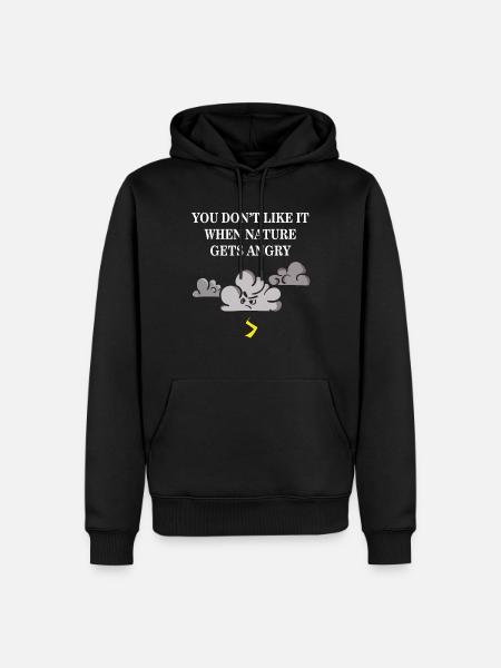 Angry nature - Men’s Premium Organic Hoodie - black