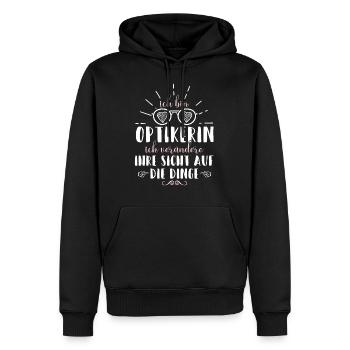Optikerin Augenoptikerin Brillenoptik Geschenk - Männer Premium Bio Hoodie - Schwarz - Vorne - Nico (187cm)