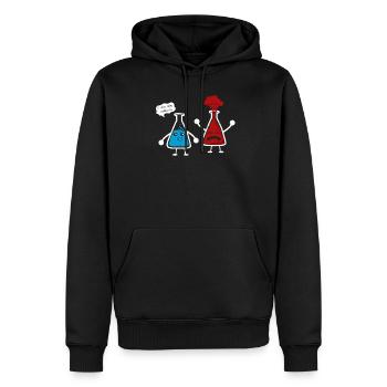 chemistry - Men’s Premium Organic Hoodie - black - Front - Nico (187cm)