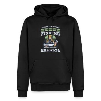 Fischen-Fischer fischt Fisch-Geschenk, das ich mehr liebe - Männer Premium Bio Hoodie - Schwarz - Vorne - Nico (187cm)