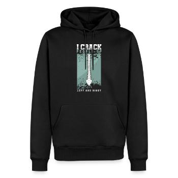Ostéopathie Neurochirurgien Cadeau Médical I Crack - Sweat à capuche Premium bio Homme - noir - Devant - Nico (187cm)