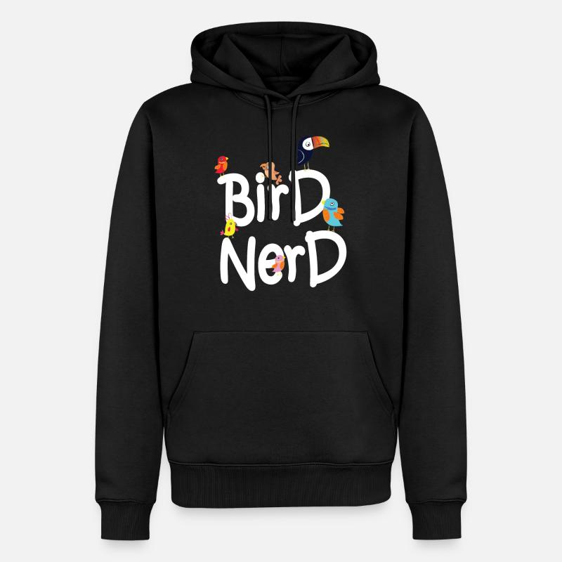 Vogel Nerd - Sweat à capuche Premium bio Homme - noir
