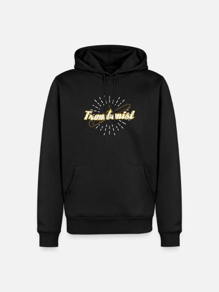 trombone - Men’s Premium Organic Hoodie - black