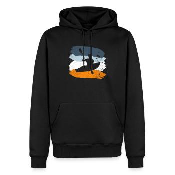 kanu kayak rudern - Männer Premium Bio Hoodie - Schwarz - Vorne - Nico (187cm)