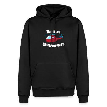 Ceci est mon cadeau de chemise d’hélicoptère - Sweat à capuche Premium bio Homme - noir - Devant - Nico (187cm)