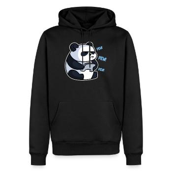 Gaming Panda - Sweat à capuche Premium bio Homme - noir - Devant - Nico (187cm)