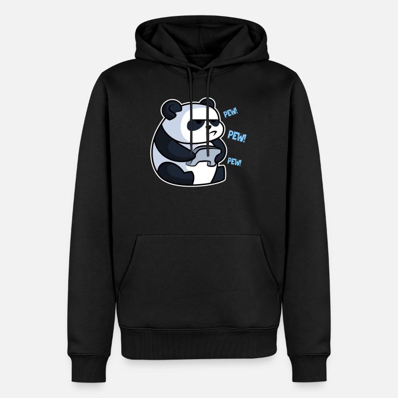 Gaming Panda - Sweat à capuche Premium bio Homme - noir