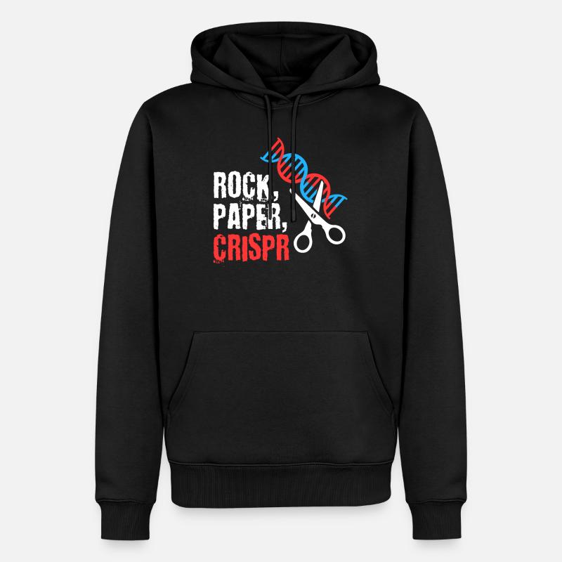 Stein Papier Crispr - Männer Premium Bio Hoodie - Schwarz
