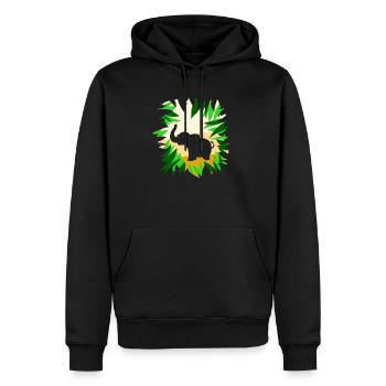 Elefant Wüstenelefant Zwergelefant Waldelefant - Männer Premium Bio Hoodie - Schwarz - Vorne - Nico (187cm)