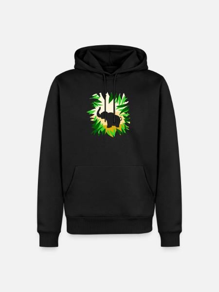 Elefantørken elefant dværg elefant skov elefant - Herre Premium økologisk hoodie - sort