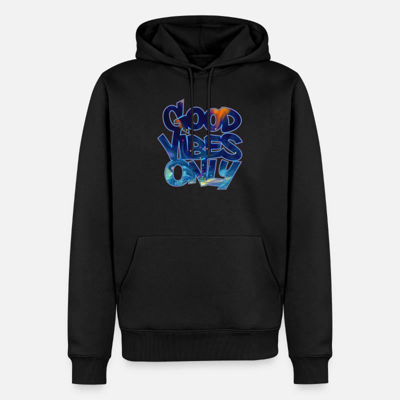 VIBES ONLY Graffiti - Sweat à capuche Premium bio Homme - noir