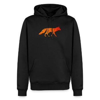 Fuchs Füchse Origami geometrisch - Männer Premium Bio Hoodie - Schwarz - Vorne - Nico (187cm)