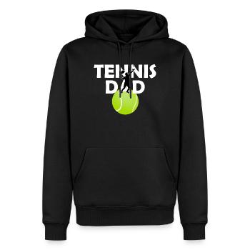 Tennis - Männer Premium Bio Hoodie - Schwarz - Vorne - Nico (187cm)