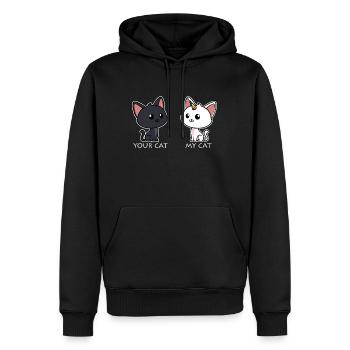 Your cat My cat - Men’s Premium Organic Hoodie - black - Front - Nico (187cm)