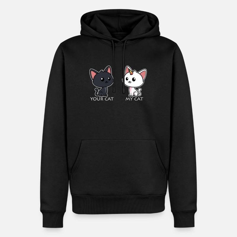 Ton chat Mon chat - Sweat à capuche Premium bio Homme - noir