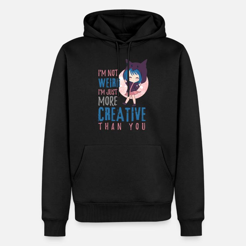 Anime Chibi Créatif - Sweat à capuche Premium bio Homme - noir