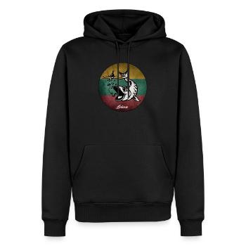 Lithuanian Fishermen. Cool Lietuva - Männer Premium Bio Hoodie - Schwarz - Vorne - Nico (187cm)