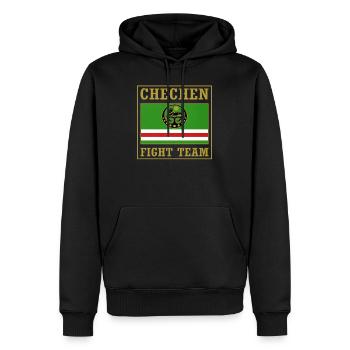 Chechnya Fight Team. Chechen Flag - Männer Premium Bio Hoodie - Schwarz - Vorne - Nico (187cm)