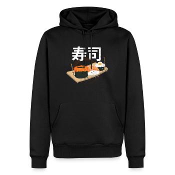 Sushi - Männer Premium Bio Hoodie - Schwarz - Vorne - Nico (187cm)
