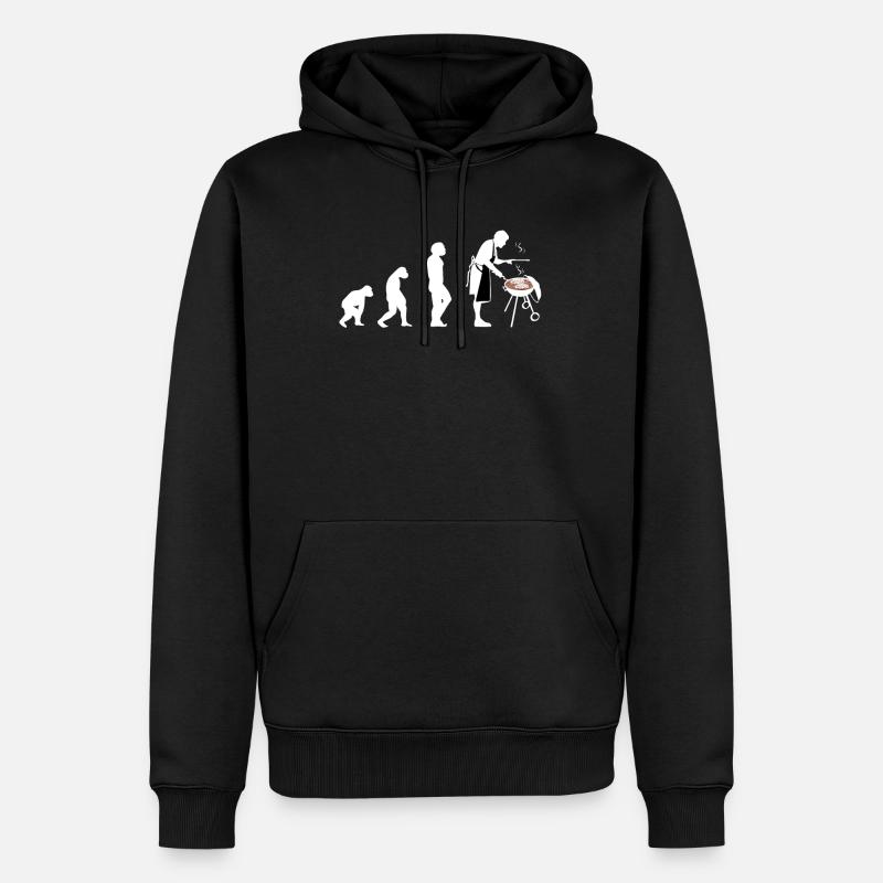 Grillmeister Evolution - Männer Premium Bio Hoodie - Schwarz