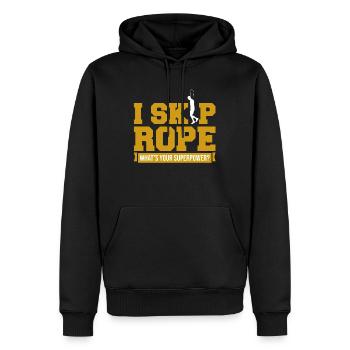 Seil überspringen Geschenk - Männer Premium Bio Hoodie - Schwarz - Vorne - Nico (187cm)
