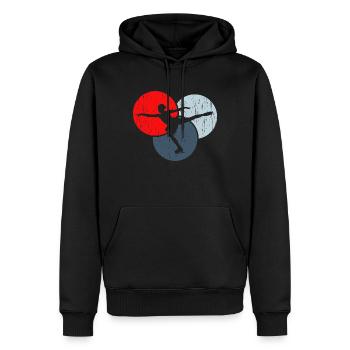 Chemise colorée de patinage - Sweat à capuche Premium bio Homme - noir - Devant - Nico (187cm)