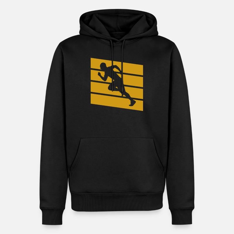Jogging Iron Man - Männer Premium Bio Hoodie - Schwarz