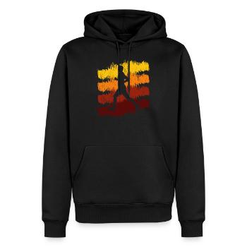 Jogging - Sweat à capuche Premium bio Homme - noir - Devant - Nico (187cm)