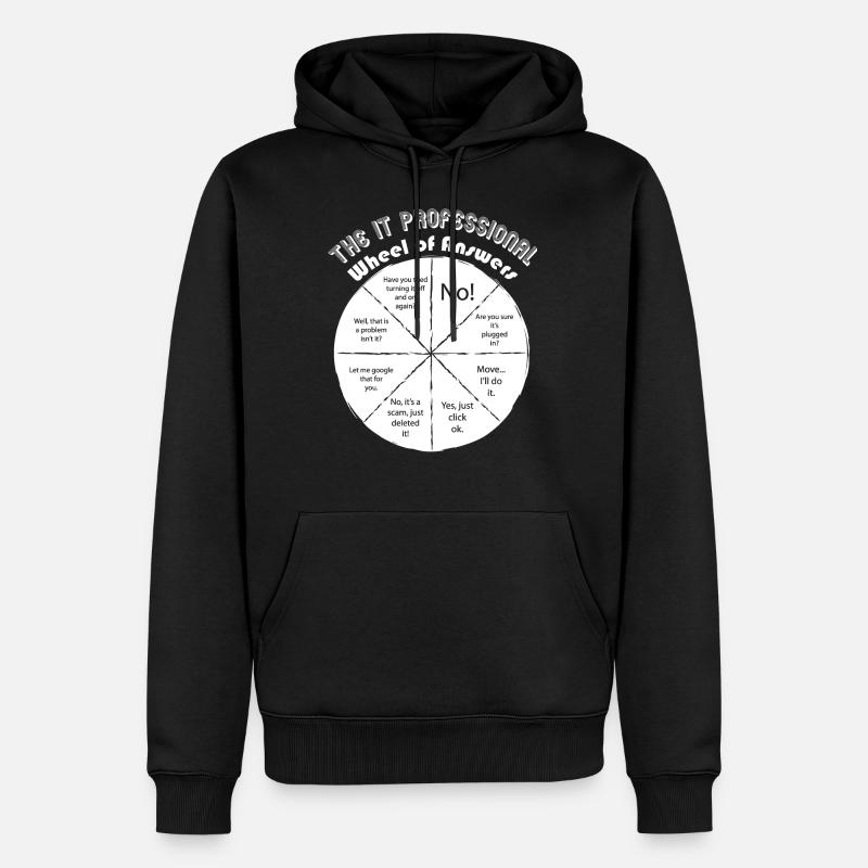 Computer Support Drôle - Sweat à capuche Premium bio Homme - noir