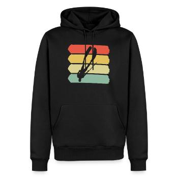 Spearfishing colorful shirt - Men’s Premium Organic Hoodie - black - Front - Nico (187cm)