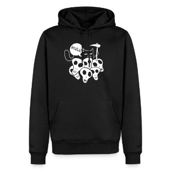 Seelen Katze - Männer Premium Bio Hoodie - Schwarz - Vorne - Nico (187cm)