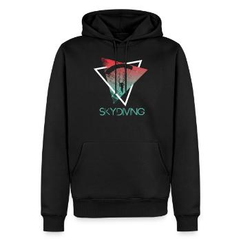 fallschirmspringer geschenk fallschirm - Männer Premium Bio Hoodie - Schwarz - Vorne - Nico (187cm)