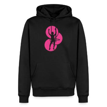 Hula hoop - Men’s Premium Organic Hoodie - black - Front - Nico (187cm)