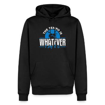 Percussion Tempo - Sweat à capuche Premium bio Homme - noir - Devant - Nico (187cm)