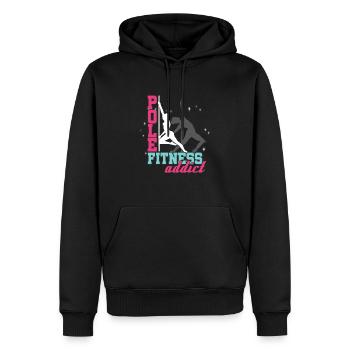 Pole Dancers Classes Pôle Cadeau Exercice Danse - Sweat à capuche Premium bio Homme - noir - Devant - Nico (187cm)