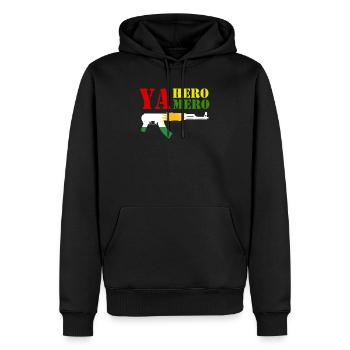 Kurdistan Drapeau Kurdistan Gratuit - Sweat à capuche Premium bio Homme - noir - Devant - Nico (187cm)