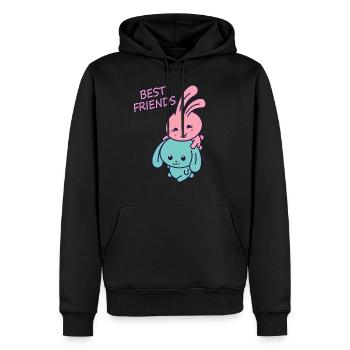 Best friends - Men’s Premium Organic Hoodie - black - Front - Nico (187cm)
