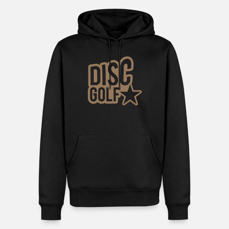 disc golf - Sweat à capuche Premium bio Homme - noir