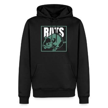Ratte - Männer Premium Bio Hoodie - Schwarz - Vorne - Nico (187cm)