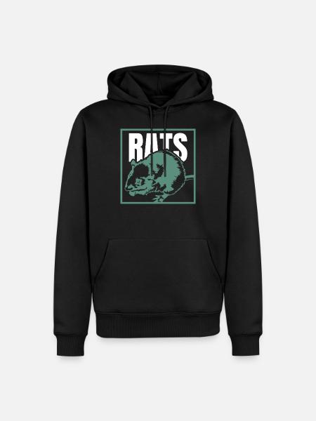 rat - Sweat à capuche Premium bio Homme - noir