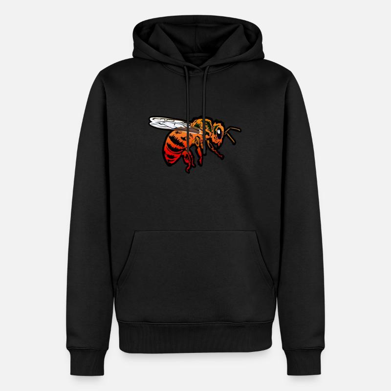 Bienen - Männer Premium Bio Hoodie - Schwarz