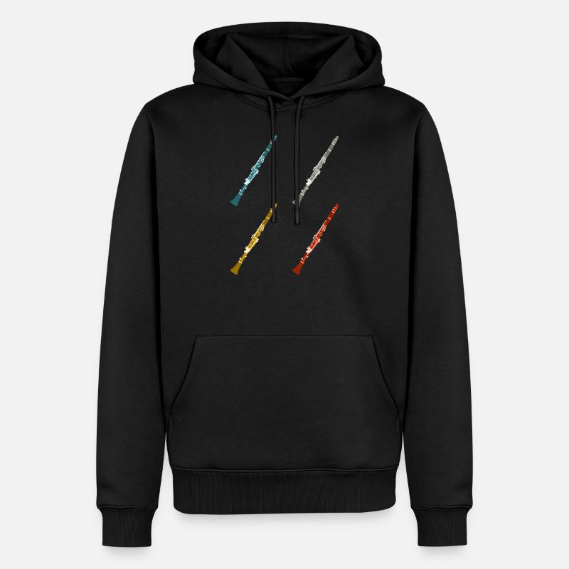 clarinette clarinette - Sweat à capuche Premium bio Homme - noir