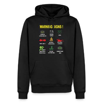 Feux de signalisation voiture - Sweat à capuche Premium bio Homme - noir - Devant - Nico (187cm)