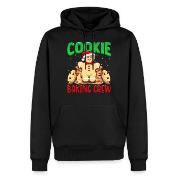Cookie Baking Team Homme pain d’épice Biscuits - Sweat à capuche Premium bio Homme - noir - Devant - Nico (187cm)
