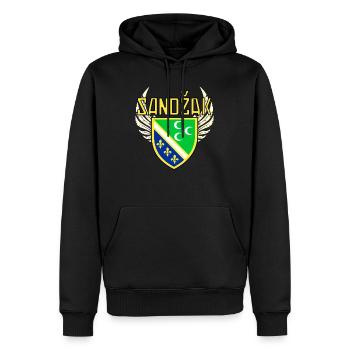 Sandzak Balkan State. Sandzak Style Flag. - Männer Premium Bio Hoodie - Schwarz - Vorne - Nico (187cm)