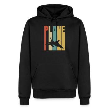 plane - Men’s Premium Organic Hoodie - black - Front - Nico (187cm)