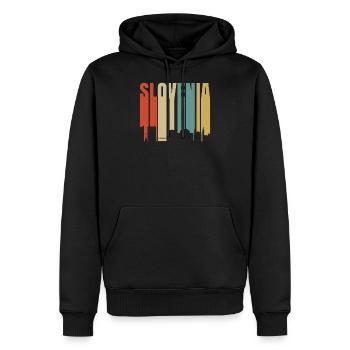 Slowenien - Männer Premium Bio Hoodie - Schwarz - Vorne - Nico (187cm)