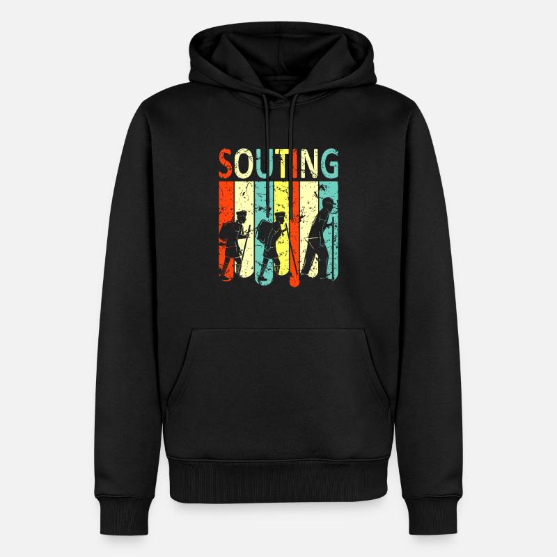 scout - Sweat à capuche Premium bio Homme - noir